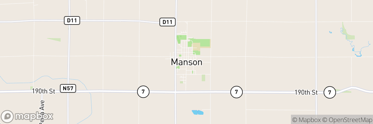 Manson, Iowa map