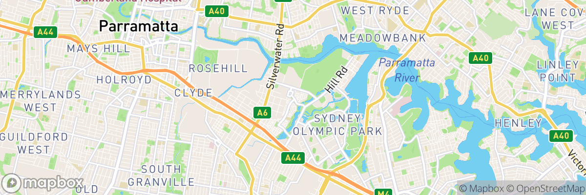 Newington, New South Wales map