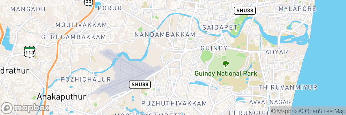 Saint Thomas Mount, Tamil Nādu map