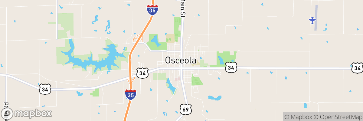 Osceola, Iowa map