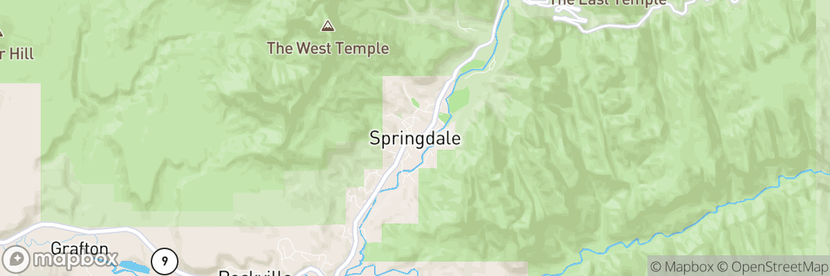 Springdale, Utah map