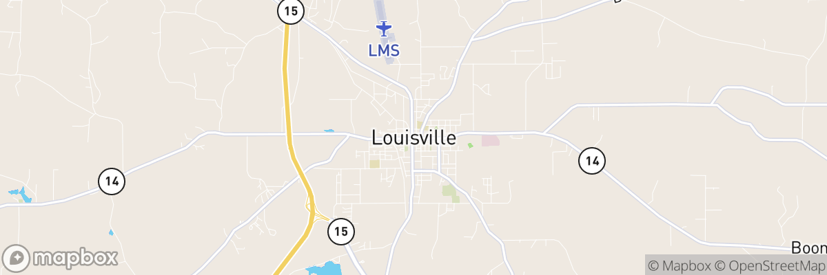 Louisville, Mississippi map