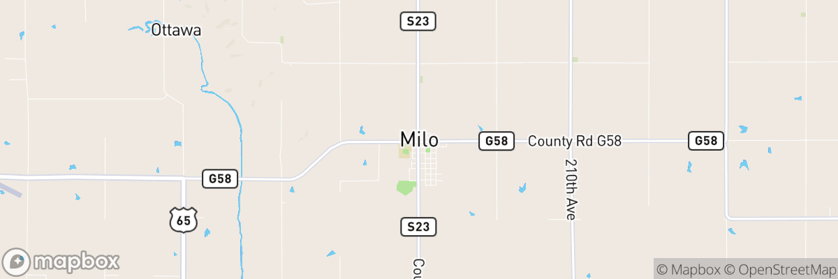 Milo, Iowa map