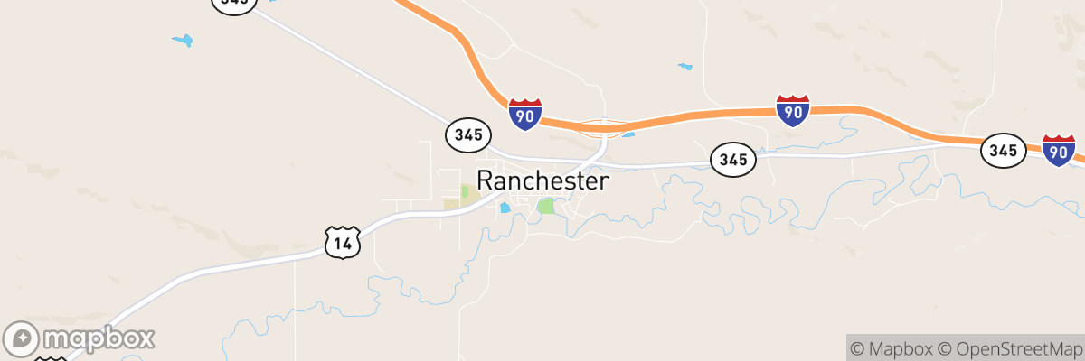 Ranchester, Wyoming map