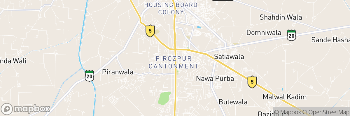 Ferozepore, Punjab map