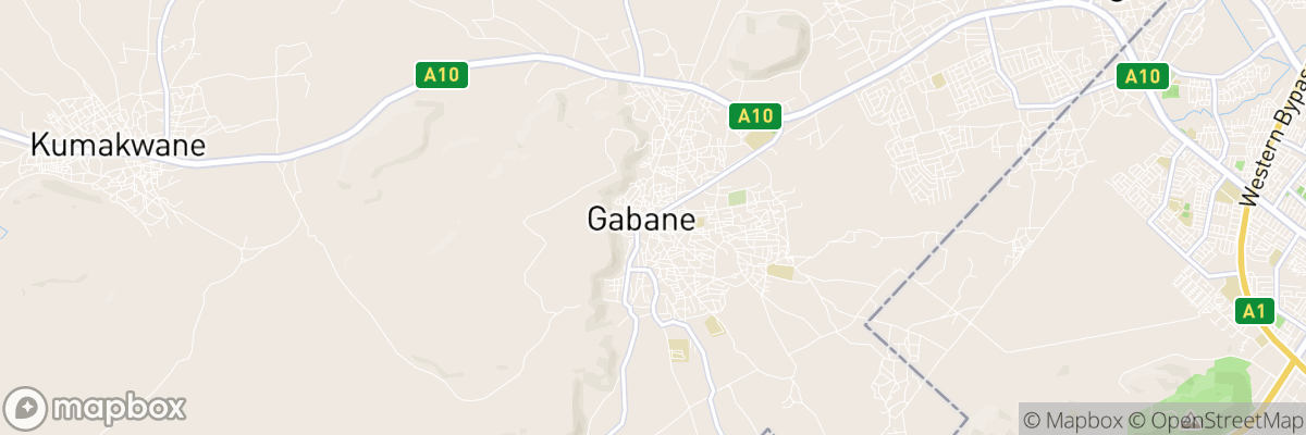 Gabane, Kweneng District map