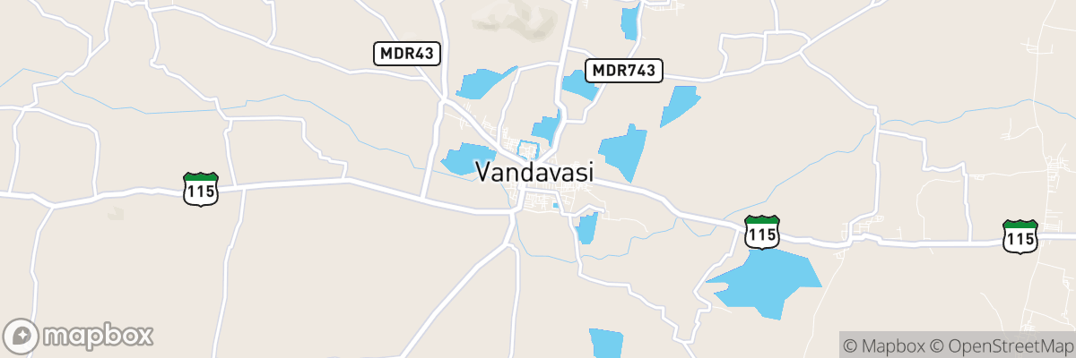 Vandavāsi, Tamil Nādu map