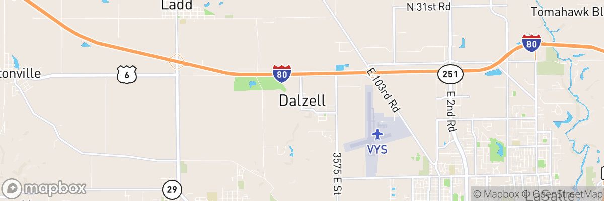 Dalzell, Illinois map