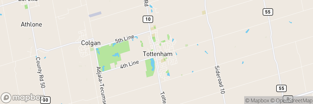 Tottenham, Ontario map