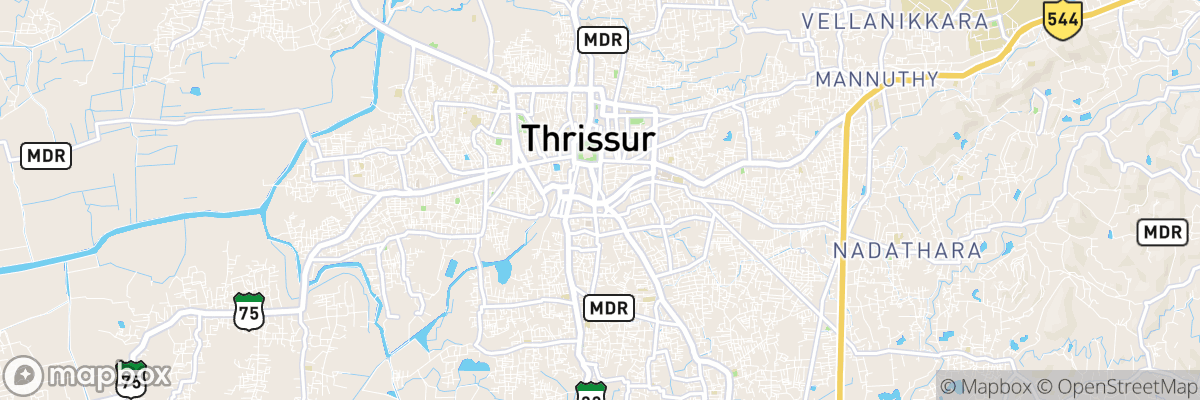 Thrissur, Kerala map