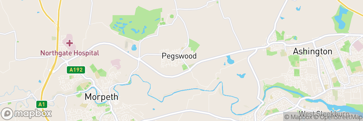 Pegswood, England map