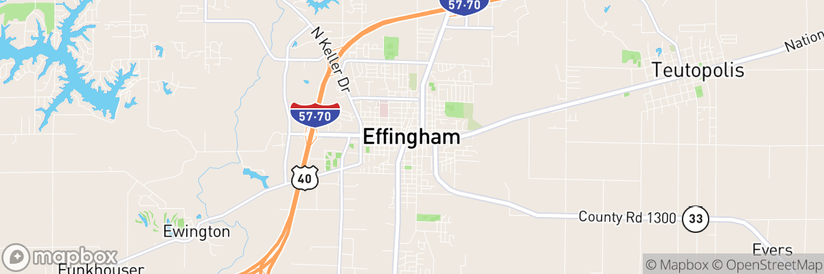 Effingham, Illinois map