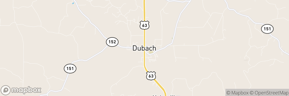 Dubach, Louisiana map