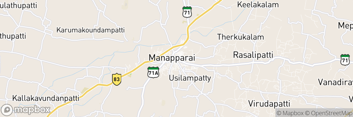 Manapparai, Tamil Nādu map