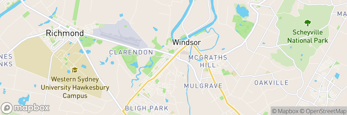 Windsor, New South Wales map