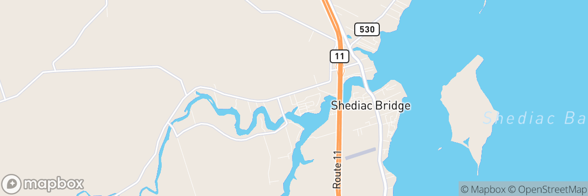 Shediac Bridge-Shediac River, New Brunswick map