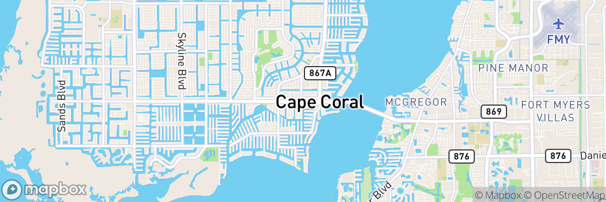 Cape Coral, Florida map