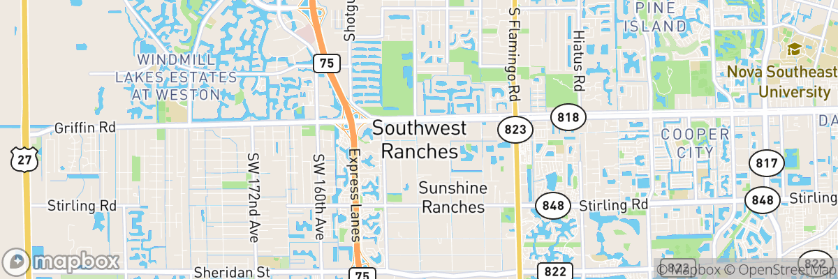 Southwest Ranches, Florida map