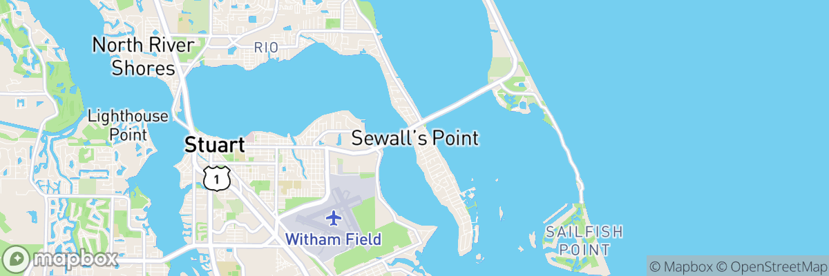 Sewall's Point, Florida map