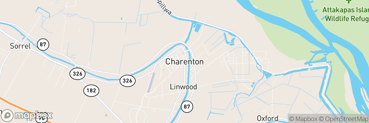 Charenton, Louisiana map