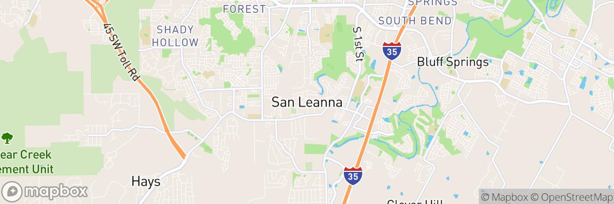 San Leanna, Texas map