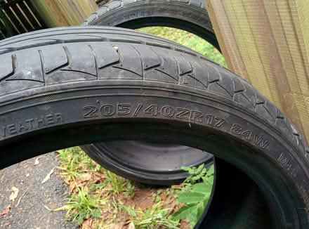 Photo of free 205/40 ZR17 M+S UHP tire still good (Charlottesville near chs) #3