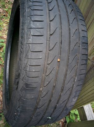 Photo of free 205/40 ZR17 M+S UHP tire still good (Charlottesville near chs)