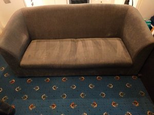 Photo of free Used 3/4 seater fabric sofa in Charcoal Grey. Excellent cond (Litherland L21)