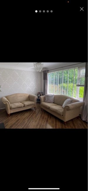 Photo of free 2 two seater sofas (Knotty ash)