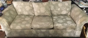 Photo of free Gray & white Swirl 3 person Sofa (Near Main Street in Lockport)