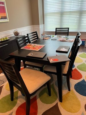 Photo of free Dining Table w/ 6 chairs (Bethesda)
