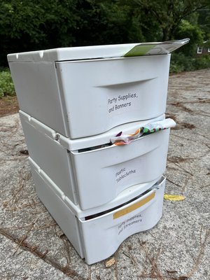 Photo of free Three plastic storage (Watkinsville)