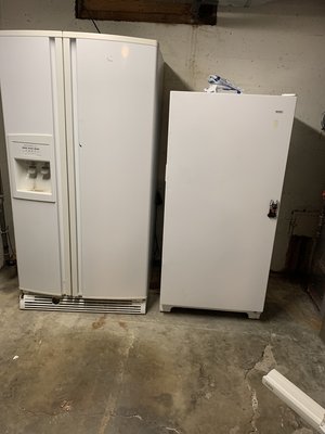Photo of free refrigerator and freezer (South Hill, Spokane)
