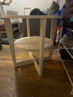 Photo of free Round White Coffee/Side Table (Yorkville)
