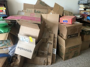 Photo of free Moving boxes and packing materials (Phinney)
