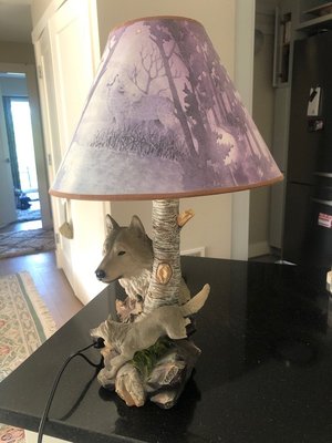 Photo of free Cute Woodland Scene Wolf lamp (Takoma DC)