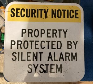 Photo of free Metal Security sign (Pembroke Pines)