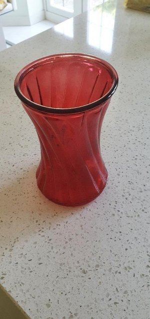 Photo of free Red glass vase - good condition (Southwater)