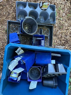 Photo of free Assorted plant boxes at curbside (Civic Hospital)