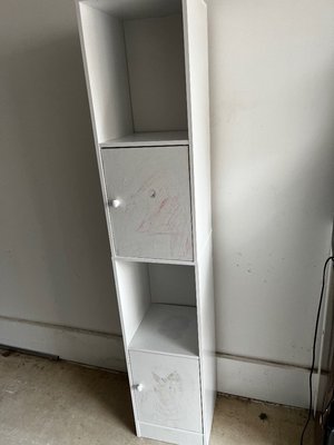 Photo of free Tall narrow white cabinet/cupboard (Newcraighall EH21)