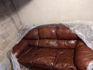 Photo of free Leather 3 seat sleeper sofa/single (Avenues)