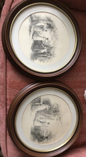 Photo of free 2 round framed pictures (Brimley and Finch)