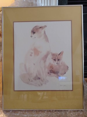 Photo of free Large framed art - mountain lions (Cleveland Park)