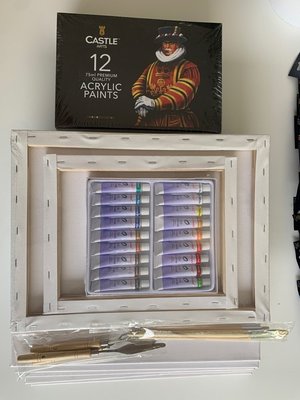 Photo of free Painting set and canvases (East Putney)