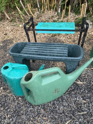 Photo of free Garden kneelers and watering cans (PO20 7)
