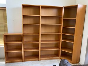 Photo of free Tall wood bookcases (South Elgin, IL)