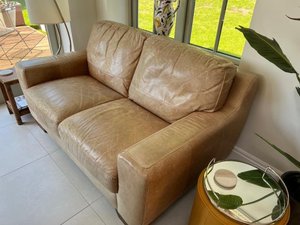 Photo of free Leather sofa (Peppard Common RG9)