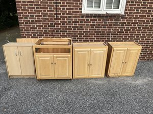 Photo of free Four chairs set, cabinets, tables (Guilford - Juniper Rd)