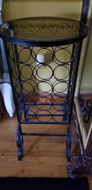 Photo of free Glass & Metal Wine Rack Table (Central Woburn)