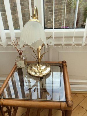 Photo of free Brass wall lamp, chandelier and table lamp (New Shildon DL4)